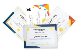 Custom Printed and Foiled Graduation Certificates